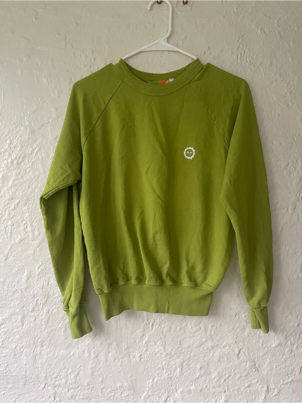 Big Bud Press green crewneck pullover sweatshirt sun design S